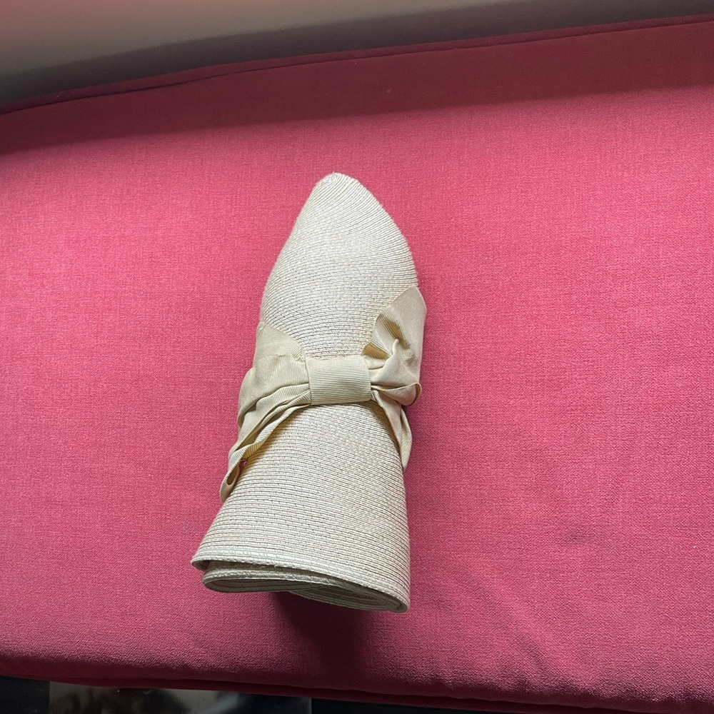 Aqua Foldable/Packable Straw Hat - image 6